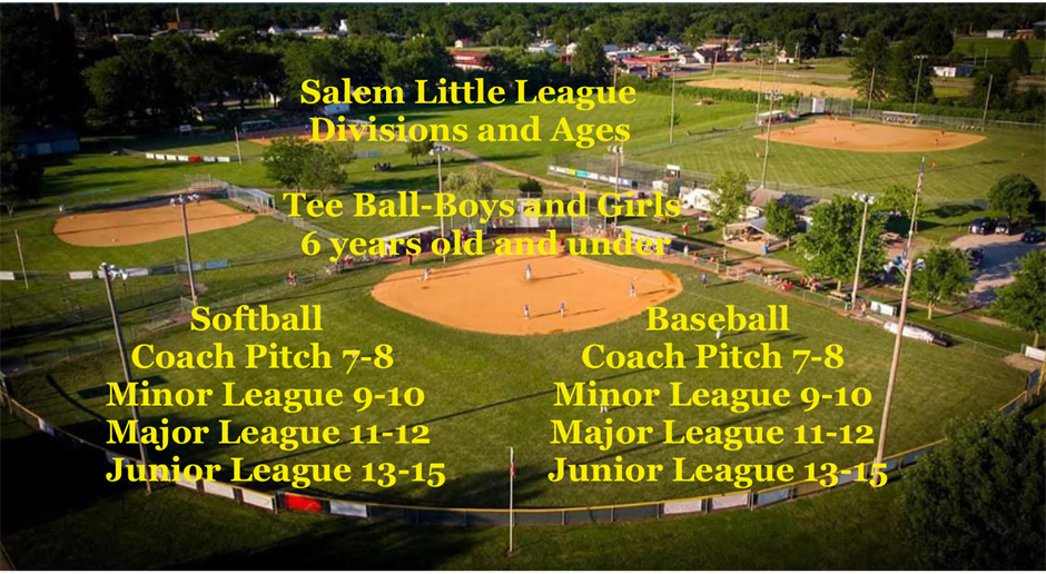 Salem Little League Ages and Divisions